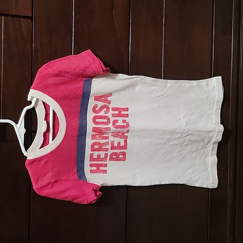 Hollister red white and blue short sleeved shirt size small juniors